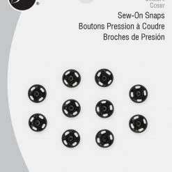 Dritz Sew-On Snaps, 10 Sets, Size 2/0