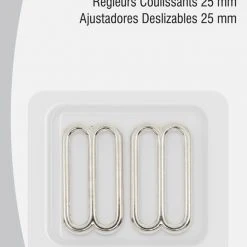 Dritz 1" Slide Adjusters, Nickel, 2 Pc