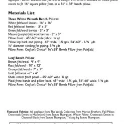 Indygo Junction Fall And Winter Pillow Set Pattern, PDF Download