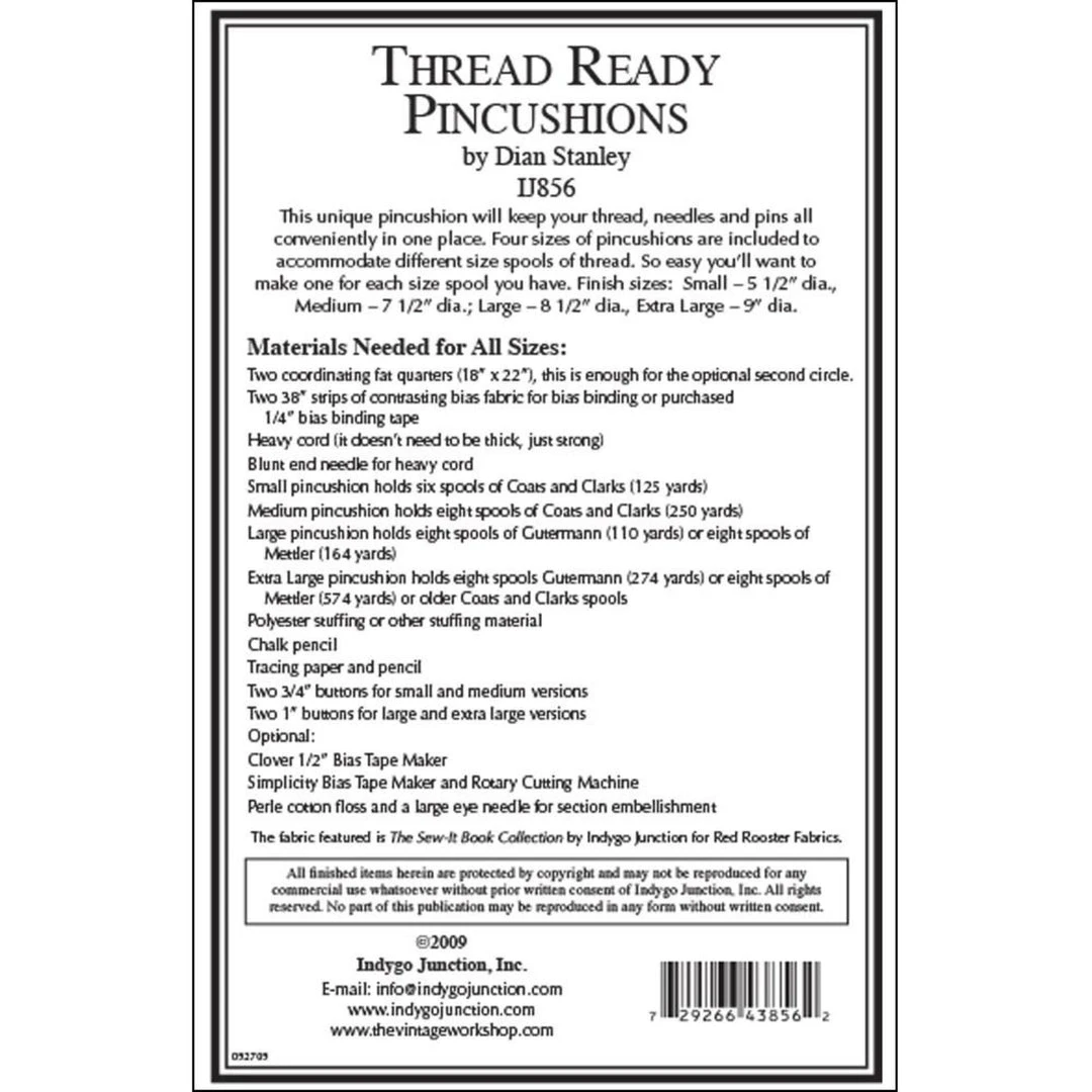 Indygo Junction Thread Ready Pincushions Pattern, PDF Download Home & Storage 4 Indygo Junction Thread Ready Pincushions Pattern, PDF Download Home & Storage