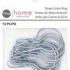 Dritz Shower Curtain Rings, Nickel, 12 Pc
