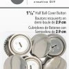 Dritz 1-1/8" Half Ball Cover Buttons, Nickel, 6 Pc 1 Dritz 1-1/8" Half Ball Cover Buttons, Nickel, 6 Pc