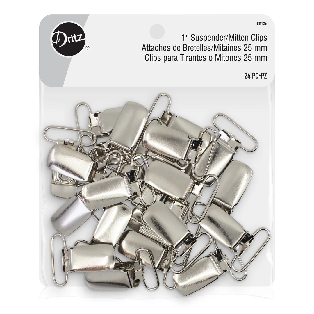 Dritz Bulk Notions 1" Suspender/Mitten Clips, 24 Pc, Nickel 3 Dritz Bulk Notions 1" Suspender/Mitten Clips, 24 Pc, Nickel