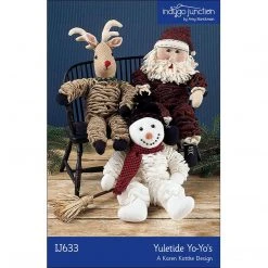 Indygo Junction Yuletide Yo-Yo Stuffed Christmas Santa, Snowman, Reindeer Pattern Crafts & Toys