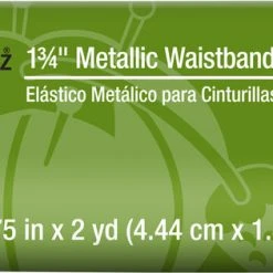 Dritz 1-3/4" Metallic Waistband Elastic, 2 Yd Elastics